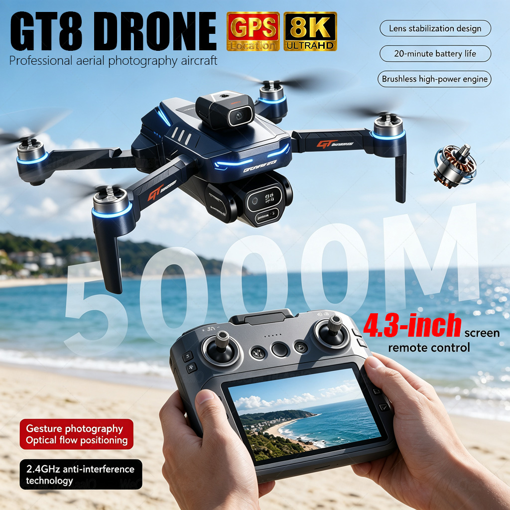 Drone Rc Foldable - NUEVO Dron GT8 HD RC 4K
