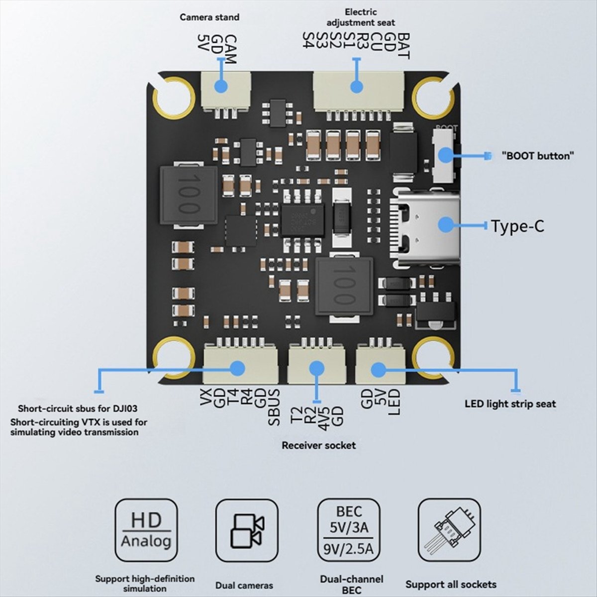 AAAE F455S V4 FC&ESC FPV Stack - Drone Rc V4 reseña y precio
