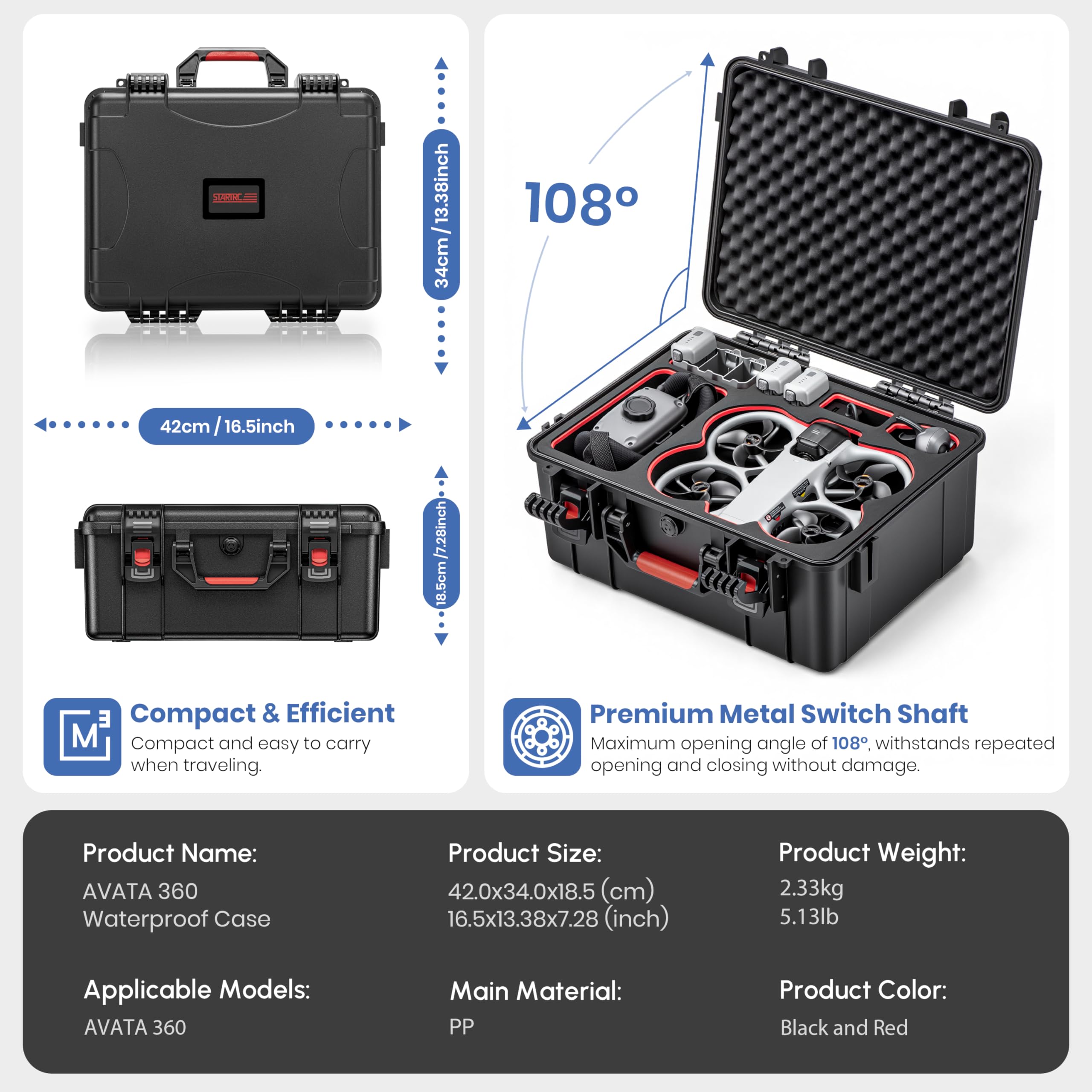 Estuche STARTRC Avata 360, par - Drone Rc N3 3 Batteries reseña y precio
