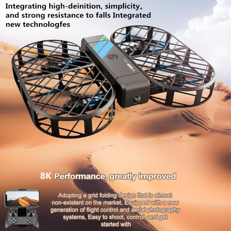 Cámara HD 8K 360 °   Protecció - Drone Rc Foldable reseña y precio