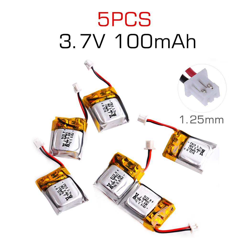 5 uds 3,7 V 100mAh Li-po bater - Drone Fq777 Rc Quadcopter reseña y precio