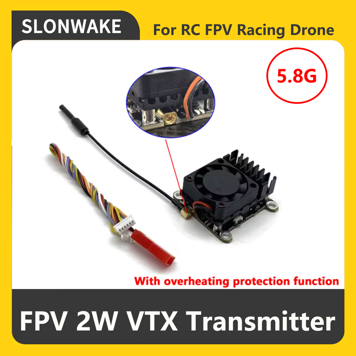 Transmisor FPV VTX SLONWAKE 5. - Rc Transmitter Drone reseña y precio