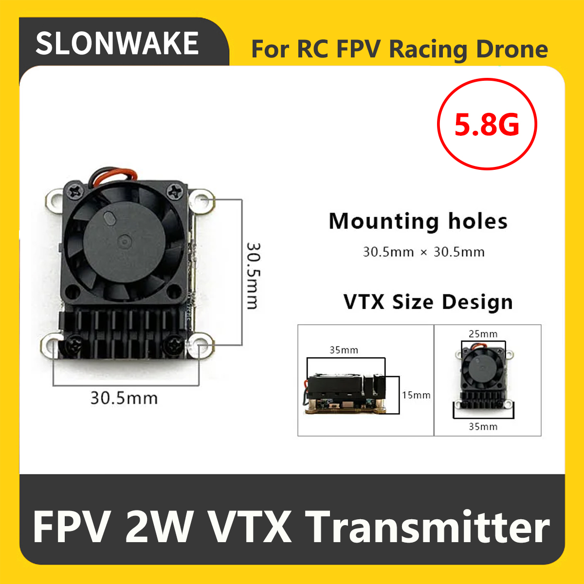 Transmisor FPV VTX SLONWAKE 5. - Rc Transmitter Drone reseña y precio