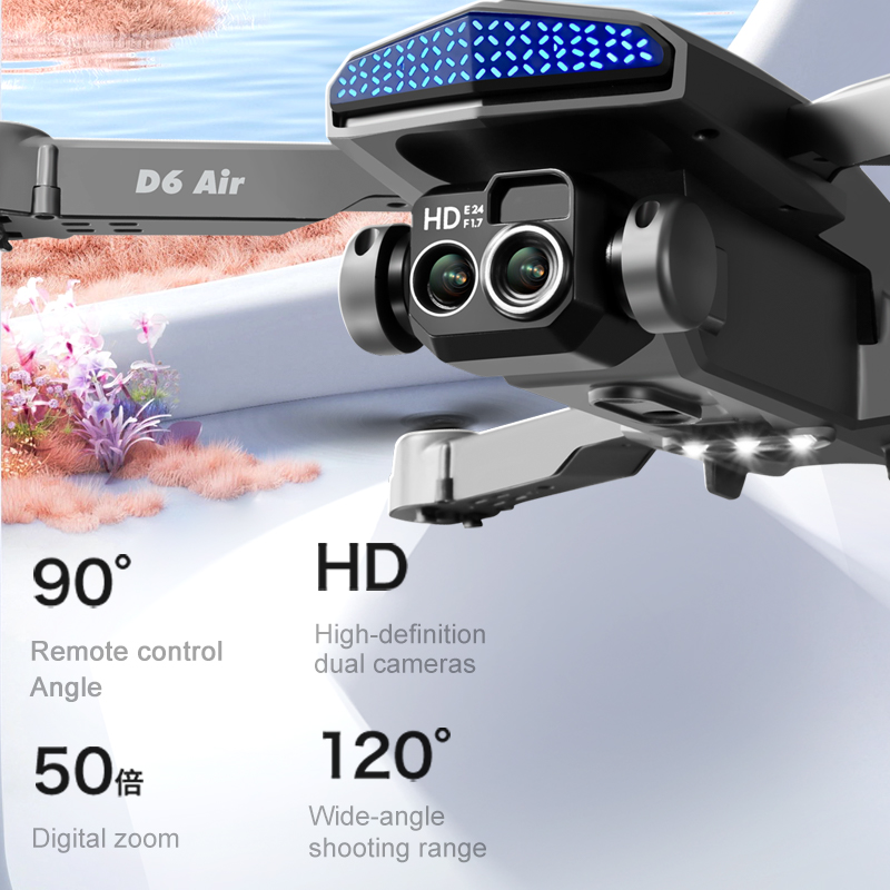 Dron con Cámara Inteligente D6 - Drone Smart Rc Foldable reseña y precio