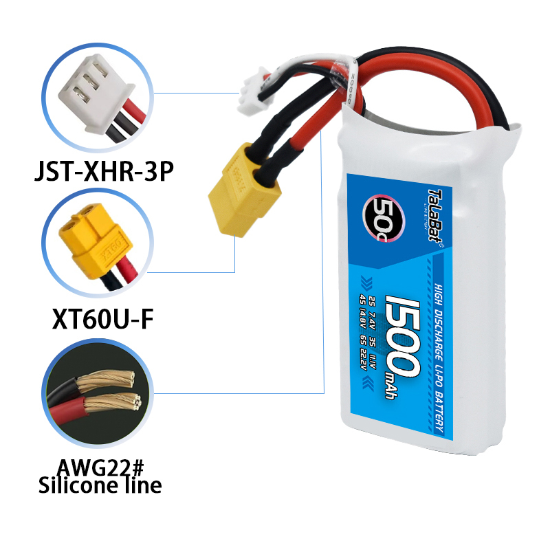 3 uds TalaBat 50C 1500mAh 7,4  - Drone Zll Rc reseña y precio