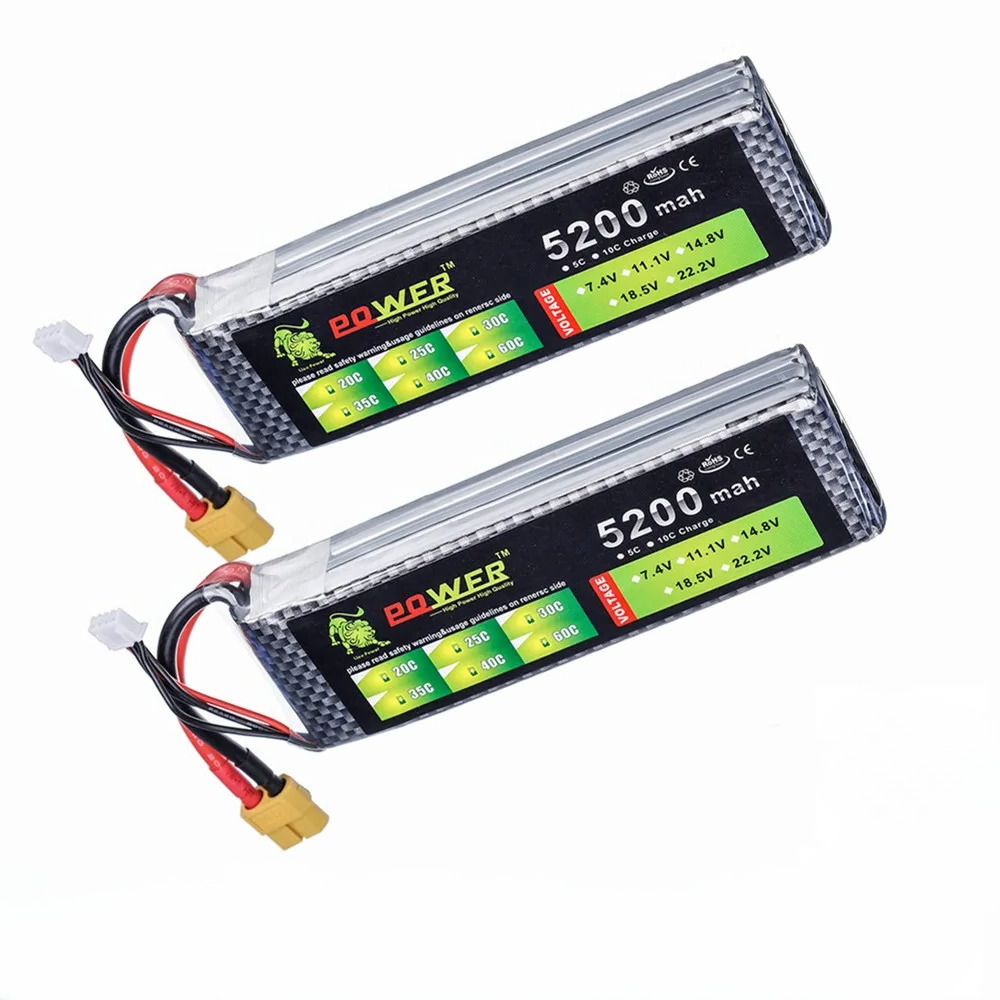 3S 5200mah 11,1 V 60C batería  - Drone Zll Rc reseña y precio