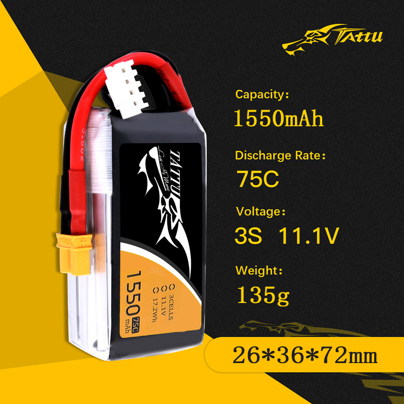 TATTU-batería LiPo 3S de 11,1  - Drone Zll Rc reseña y precio